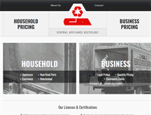 Tablet Screenshot of centralappliance.net